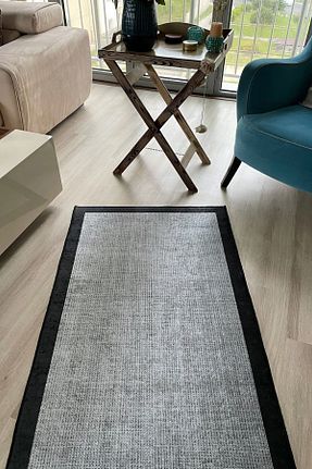 کناره طوسی پلی استر Hevia Home - کد 824401228