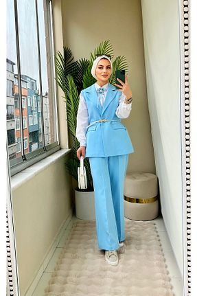 ست بالاتنه و پائین تنه آبی زنانه لیکرا GR butik - کد 940143844