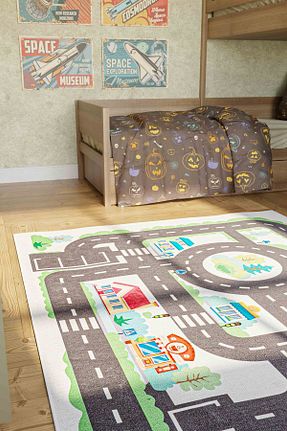 فرش بچه گانه سبز ویسکون Serente Home - کد 940191849