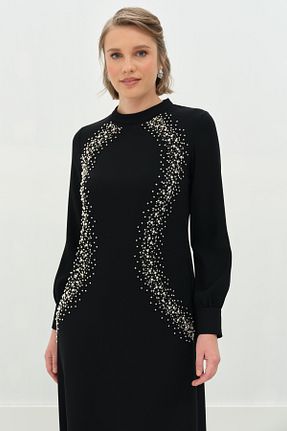 لباس مجلسی و فارغ التحصیلی مشکی زنانه پلی استر gaze - کد 940202722