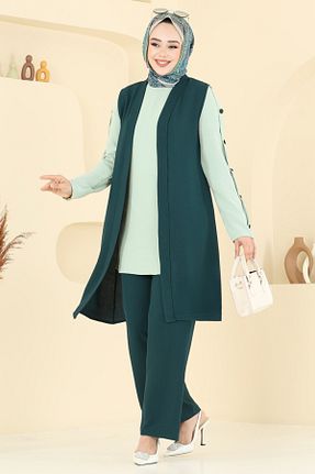 ست بالاتنه و پائین تنه حجاب رنگی زنانه Relaxed Modaselvim - کد 940209104