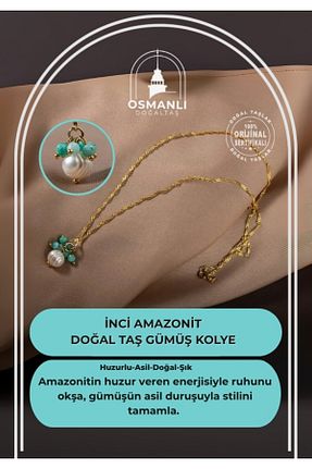 گردنبند جواهر رنگی زنانه سنگ OSMANLI DOĞAL TAŞ - کد 661832788