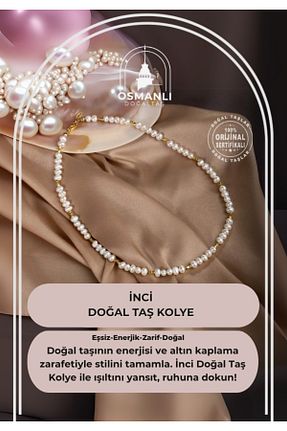 گردنبند جواهر سفید زنانه سنگ OSMANLI DOĞAL TAŞ - کد 661838033