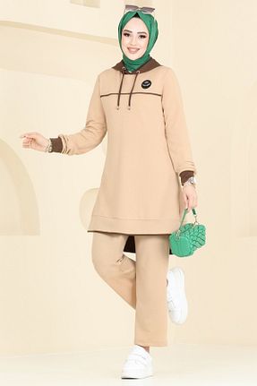 ست بالاتنه و پائین تنه حجاب رنگی زنانه رگولار Modaselvim - کد 940208252