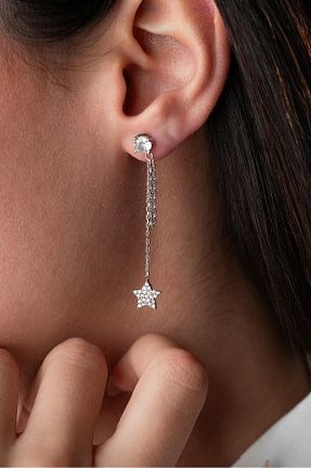 گوشواره نقره سفید زنانه 925 عیار NEREZE - کد 940208279