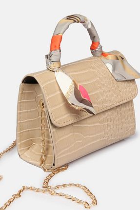 کیف دوشی بژ زنانه چرم مصنوعی Esila Sirius - کد 940194104
