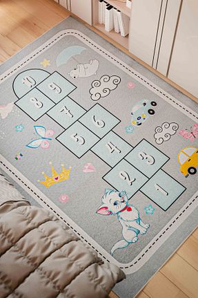 فرش بچه گانه آبی ویسکون Serente Home - کد 940193237