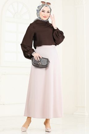 دامن حجاب رنگی زنانه کمر کش دار Modaselvim - کد 940207347