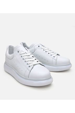 کفش اسنیکر سفید مردانه چرم اصل Hotiç - کد 940211450