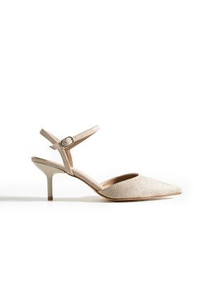 کفش پاشنه بلند کلاسیک بژ زنانه جیر Gökçe Shoes - کد 940218688