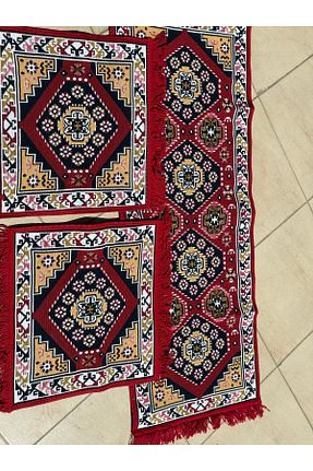 گلیم قرمز پنبه ای Gön Ev Tekstili - کد 70420413