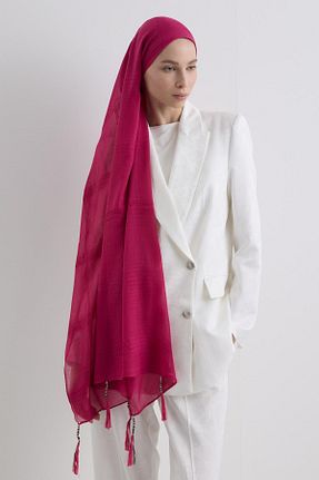 شال زرشکی زنانه پنبه ای Fenza - کد 940248085