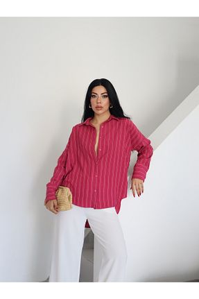 پیراهن صورتی زنانه ریلکس فیت Fashionbox - کد 940246191