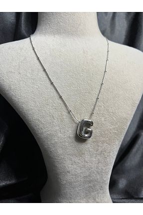 گردنبند استیل ( فولاد ) طوسی زنانه استیل ضد زنگ Fam&Co Jewelry - کد 940247335
