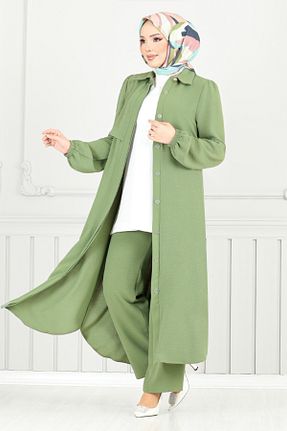 ست بالاتنه و پائین تنه سبز زنانه بافتنی ModaMerve - کد 940338463