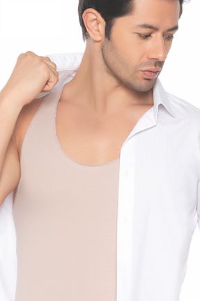 رکابی بژ مردانه پنبه ای Katmirra - کد 931886978