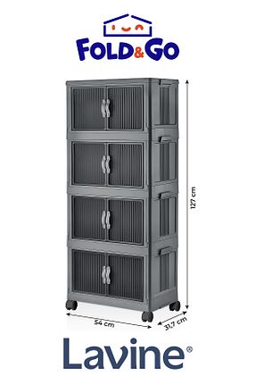 کابینت چند منظوره طوسی پلاستیک obido - کد 861337924