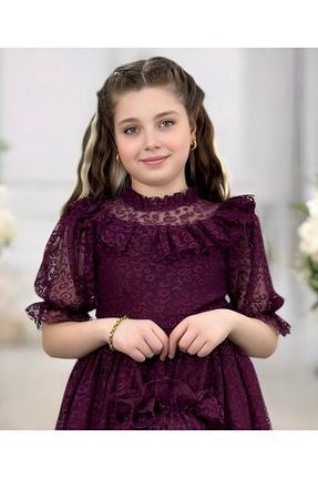 لباس بنفش بچه گانه بافتنی DOLCE KİDS - کد 924636716