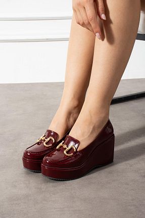 کفش پاشنه بلند پر زرشکی زنانه پاشنه بلند (10 سانتی متر و بالاتر) ZENNESHOES - کد 940286443