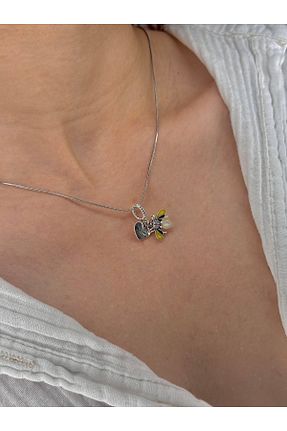 گردنبند استیل ( فولاد ) طوسی زنانه استیل (فولاد) LEROSY CO - کد 938097408