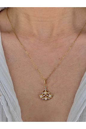 گردنبند استیل ( فولاد ) زرد زنانه استیل (فولاد) LEROSY CO - کد 938121018