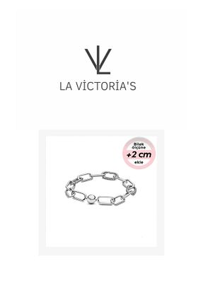 دستبند نقره طوسی زنانه 925 عیار la victorias - کد 939817018