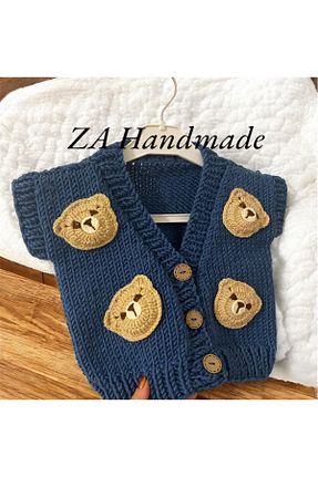 جلیقه سرمه ای بچه گانه کراپ Butik - کد 934833225
