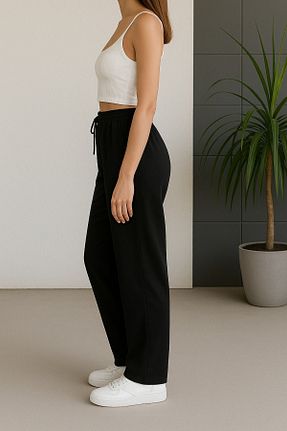 شلوار مشکی زنانه مخلوط کتان freemen - کد 939942309