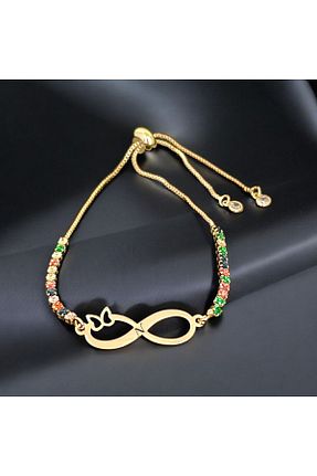 دستبند طلا طلائی زنانه 14 عیار ARCHINO GOLD - کد 906305603