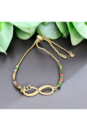 دستبند طلا طلائی زنانه 14 عیار ARCHINO GOLD - کد 906305623