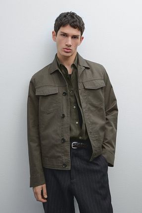 کت سبز مردانه رگولار Massimo Dutti - کد 922718205