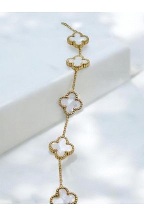 دستبند استیل (فولاد) طلائی زنانه استیل (فولاد) Merand - کد 895216476