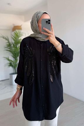 پیراهن حجاب مشکی زنانه اورسایز Ka Hijab - کد 940528487
