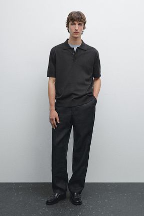 تیشرت طوسی مردانه رگولار Massimo Dutti - کد 940567117