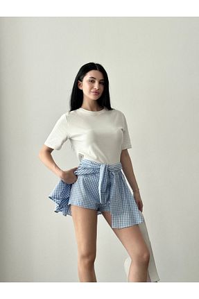 دامن آبی زنانه پنبه ای Kedi Fashion - کد 940461991
