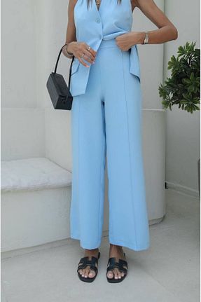 ست بالاتنه و پائین تنه آبی زنانه بافتنی Castivo Fashion - کد 940519362
