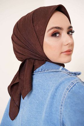 روسری قهوه ای %100 پنبه rathorion - کد 940527176