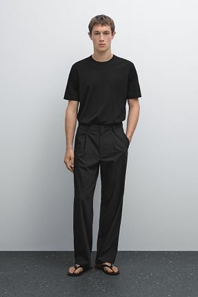 شلوار مشکی مردانه پلی استر Massimo Dutti - کد 940545603