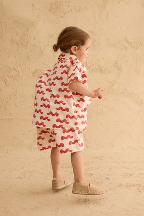 ست بالاتنه و پائین تنه قرمز بچه گانه بافتنی Fahhar Kids - کد 940759927