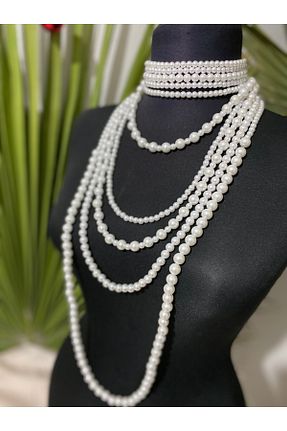 گردنبند مروارید سفید نقره TUHAM AKSESUAR - کد 940529271