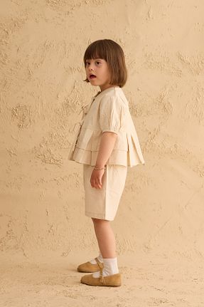 ست بالاتنه و پائین تنه بژ بچه گانه پنبه ای Fahhar Kids - کد 940644076