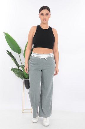شلوار خاکی زنانه پنبه ای EXİTLİNE - کد 940473515
