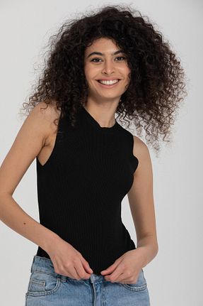 تیشرت مشکی زنانه رگولار İLKCET MODA - کد 940640069