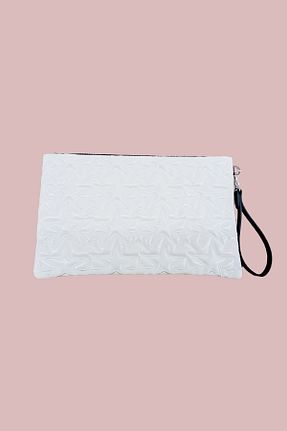 کیف پورتفوی و کلاچ سفید زنانه پارچه ای Ecrou - کد 939472255