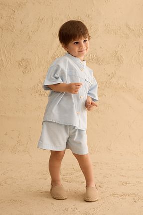 ست بالاتنه و پائین تنه آبی بچه گانه Fahhar Kids - کد 940691504