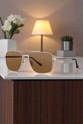 عینک آفتابی قهوه ای مردانه 53 Daniel Klein - کد 940461755