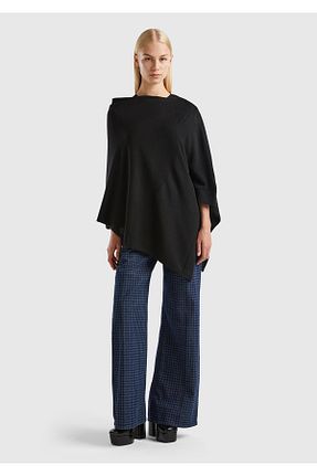 پانچو مشکی زنانه پلی آمید United Colors of Benetton - کد 804742317