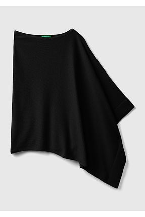 پانچو مشکی زنانه پلی آمید United Colors of Benetton - کد 804742317