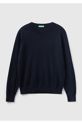 پلیور سرمه ای مردانه ساده United Colors of Benetton - کد 774042614