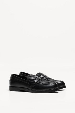 کفش لوفر مشکی مردانه پلی اورتان Bershka - کد 940589109